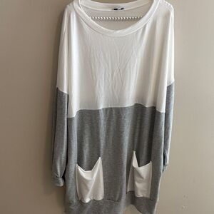 White Birch color block dress size 2x